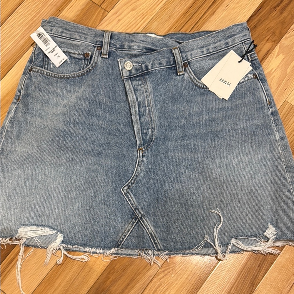 NWT Agolde Blue Denim Skirt